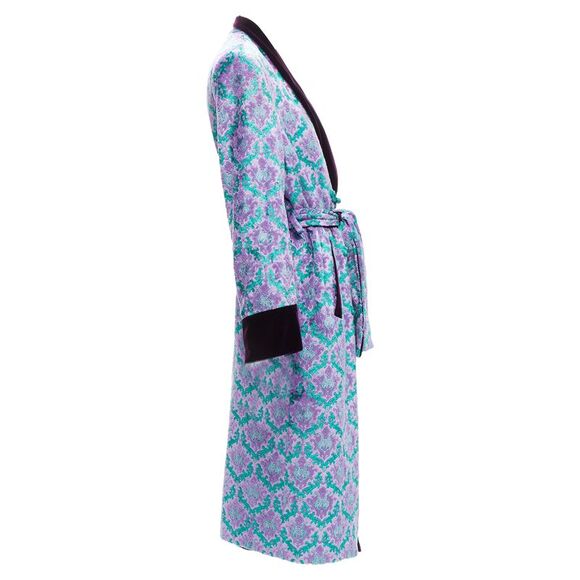 Gvgv tapestry jacquard velvet belted robe coat - Picture 5 of 6